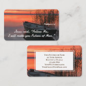 Matthew 4:19 Fishers of Men Christlich Bible Verse Visitenkarte (Vorne/Hinten)