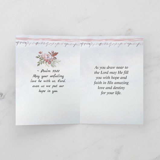 Matthew 4:19 Jesus sagte: "Komm mir hinterher", Bi Karte (Innenseite)