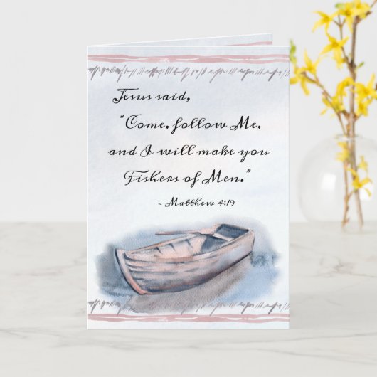 Matthew 4:19 Jesus sagte: "Komm mir hinterher", Bi Karte (Gelbe Blume)