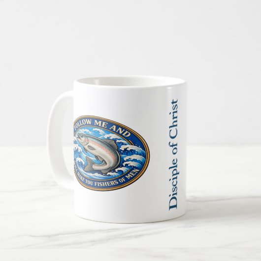 Matthew 4:19 Men and Women Customized Mug Kaffeetasse (Vorderseite Links)