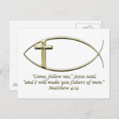 Matthew 4:19 postkarte (Vorne/Hinten)