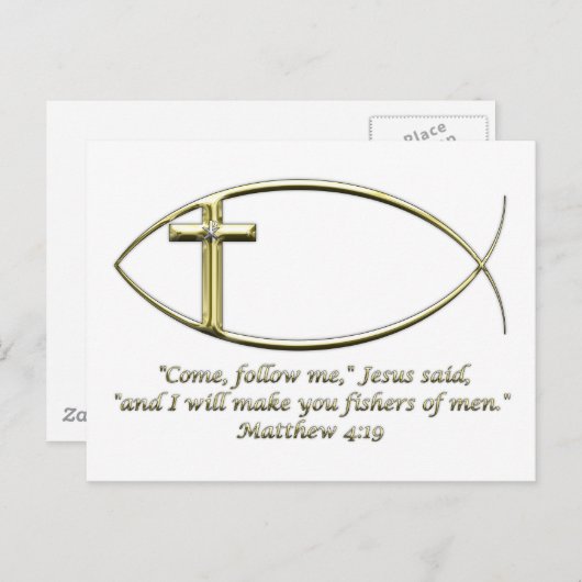 Matthew 4:19 postkarte (Vorne/Hinten)