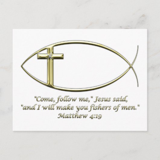 Matthew 4:19 postkarte (Vorderseite)