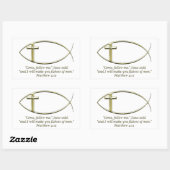 Matthew 4:19 rechteckiger aufkleber (Blatt)