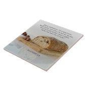 Matthew 4:4 Der Mensch darf nicht allein von Brot  Fliese (Seite)