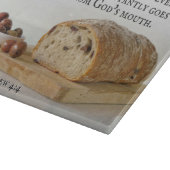 Matthew 4:4 Der Mensch darf nicht allein von Brot  Schneidebrett (Ecke)