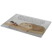 Matthew 4:4 Der Mensch darf nicht allein von Brot  Schneidebrett (Ecke)