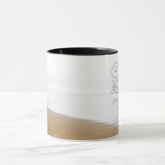 Matthew 4:4 Der Mensch darf nicht allein von Brot  Tasse (Zentrum)