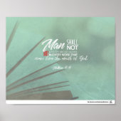 Matthew 4:4 - Der Mensch wird über Wort leben Poster (Vorne)