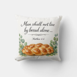 Matthew 4:4, Messianic Jewish Decor, Bible Verse Kissen