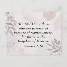 Matthew 5:10 Gesegnet sind die Verfolgten Beatitud