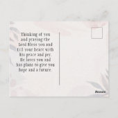 Matthew 5:10 Gesegnet sind die Verfolgten Beatitud Postkarte (Rückseite)