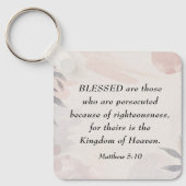 Matthew 5:10 Gesegnet sind die Verfolgten Beatitud Schlüsselanhänger (Vorderseite)