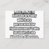 Matthew 5:10 KJV Bible Verse Typografie Begleitkarte (Rückseite)
