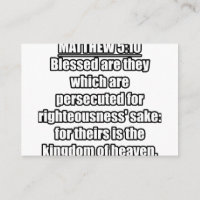 Matthew 5:10 KJV Bible Verse Typografie