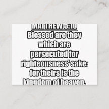 Matthew 5:10 KJV Bible Verse Typografie