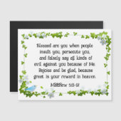Matthew 5:11-12 Gesegnet sind Sie Magnetic Card Magnetkarte (Vorne/Hinten)
