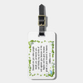 Matthew 5:11-12 Selig sind Sie Beatitudes Bibel Gepäckanhänger (Vorderseite vertikal)