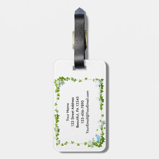 Matthew 5:11-12 Selig sind Sie Beatitudes Bibel Gepäckanhänger (Rückseite vertikal)