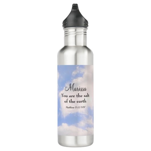 Matthew 5:13-14 Sie sind das Licht und Salz Sky Edelstahlflasche (Rechts)