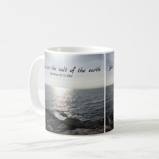 Matthew 5:13 Du bist das Salz des Erdozeans Kaffeetasse (Vorderseite Links)