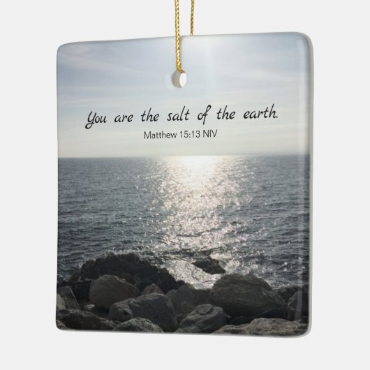 Matthew 5:13 Du bist das Salz des Erdozeans Keramikornament (Links)