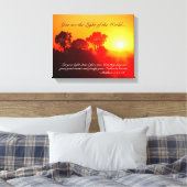 Matthew 5 14-16 Du bist das Licht der Welt Leinwanddruck (Insitu (Schlafzimmer))