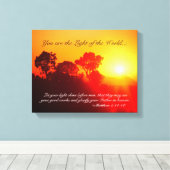Matthew 5 14-16 Du bist das Licht der Welt Leinwanddruck (Insitu (Holzboden))