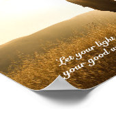 Matthew 5 14-16 Du bist das Licht der Welt Poster (Ecke)