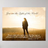Matthew 5 14-16 Du bist das Licht der Welt Poster (Vorne)