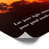 Matthew 5 14-16 Du bist das Licht der Welt Poster (Ecke)