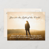 Matthew 5 14-16 Du bist das Licht der Welt Postkarte (Vorne/Hinten)