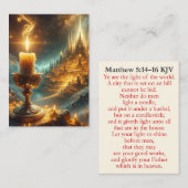 Matthew 5:14-16 KJV-Karten - Ihr Lichtschacht Gela Visitenkarte (Vorne/Hinten)