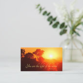 Matthew 5:14 Du bist das Licht der Welt, Bibel Visitenkarte (Stehend Vorderseite)