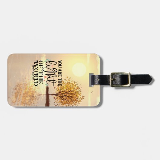 Matthew 5:14 Du bist das Licht der Welt Gepäckanhänger (Vorderseite horizontal)