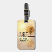 Matthew 5:14 Du bist das Licht der Welt Gepäckanhänger (Vorderseite vertikal)