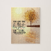 Matthew 5:14 Du bist das Licht der Weltbibel Puzzle (Vertikal)