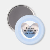 Matthew 5:14 Du bist das Licht des Weltherzes Magnet (Vorderseite/Rückseite)
