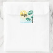 Matthew 5:14 ist das Christliche Leichtbibel-Verse Quadratischer Aufkleber (Tasche)