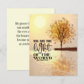 Matthew 5:14 Sie sind die Light Bible Flat Card (Vorne/Hinten)