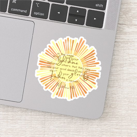 Matthew 5:16 aufkleber (Detail)