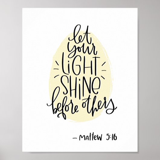 Matthew 5:16 Bibelverse Poster (Vorne)
