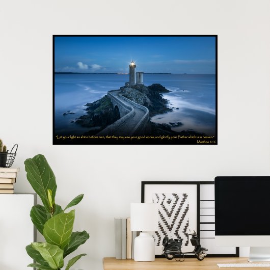 Matthew 5:16 Christlich Bibelverse-Poster Poster (Heimbüro)