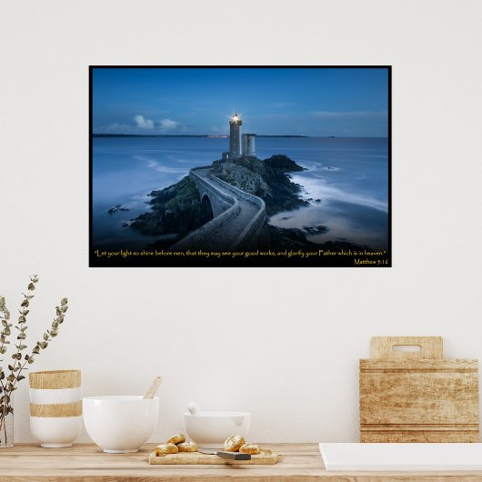 Matthew 5:16 Christlich Bibelverse-Poster Poster (Küche)