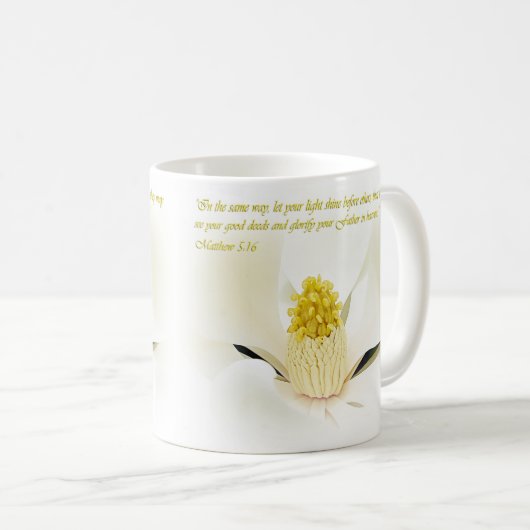 Matthew 5:16 Inspiration Kaffeetasse (VorderseiteRechts)