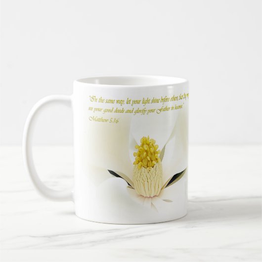 Matthew 5:16 Inspiration Kaffeetasse (Links)