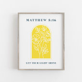 Matthew 5:16 Lass Your Light Shine Christlich Art Poster
