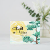 Matthew 5:16 Lasse deine helle Bibel Christlich Postkarte (Stehend Vorderseite)