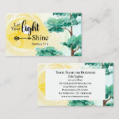 Matthew 5:16 Lasse deine helle Bibel Christlich Visitenkarte (Vorne/Hinten)