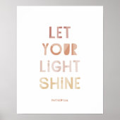 Matthew 5:16 Lasse deinen Lichtschacht Poster (Vorne)